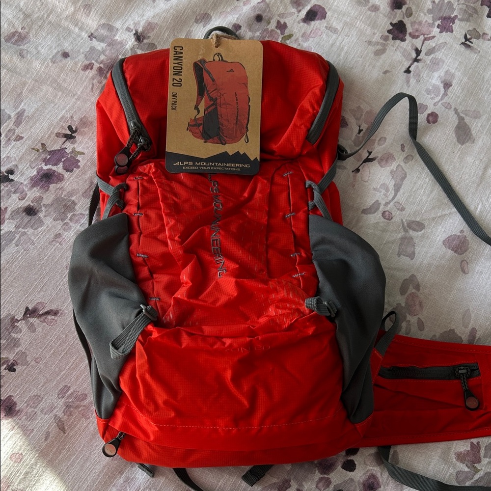 NWT Alps Mountaineering Canyon 20 Day Pack in Chili/Gray
